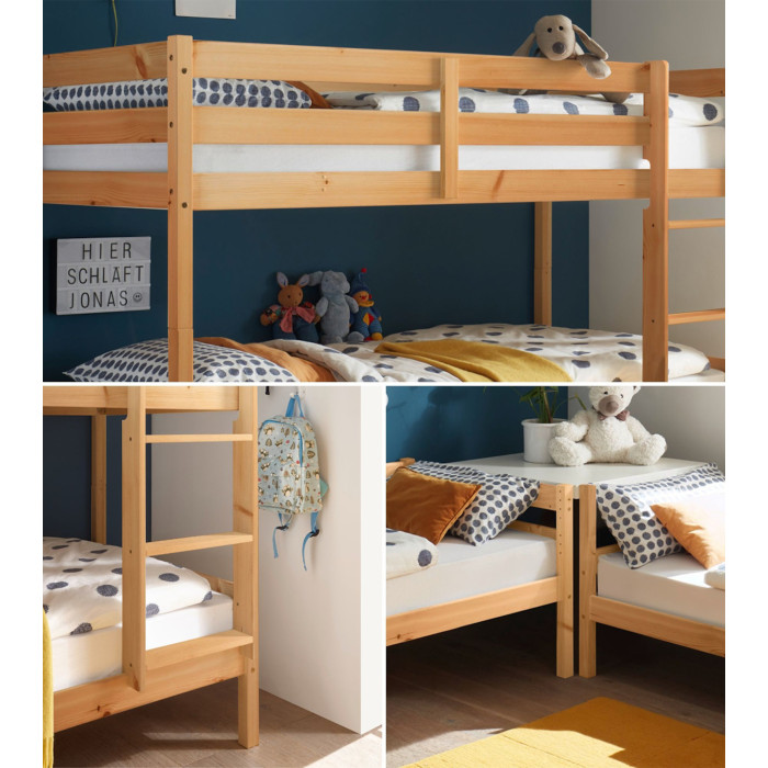 Litera Martu – Litera juvenil blanca convertible en 2 camas