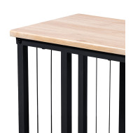 Mesa Auxiliar Aruba – Roble y metal negro, diseño compacto
