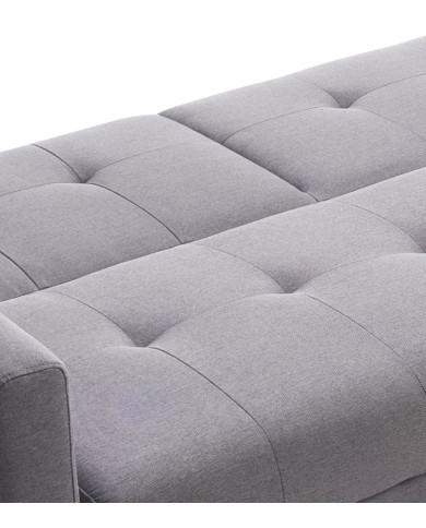 Sofá Abu – Chaiselongue cama con módulo reversible en gris Sofá Abu – Chaiselongue cama con módulo reversible en gris