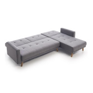 Sofá Abu – Chaiselongue cama con módulo reversible en gris