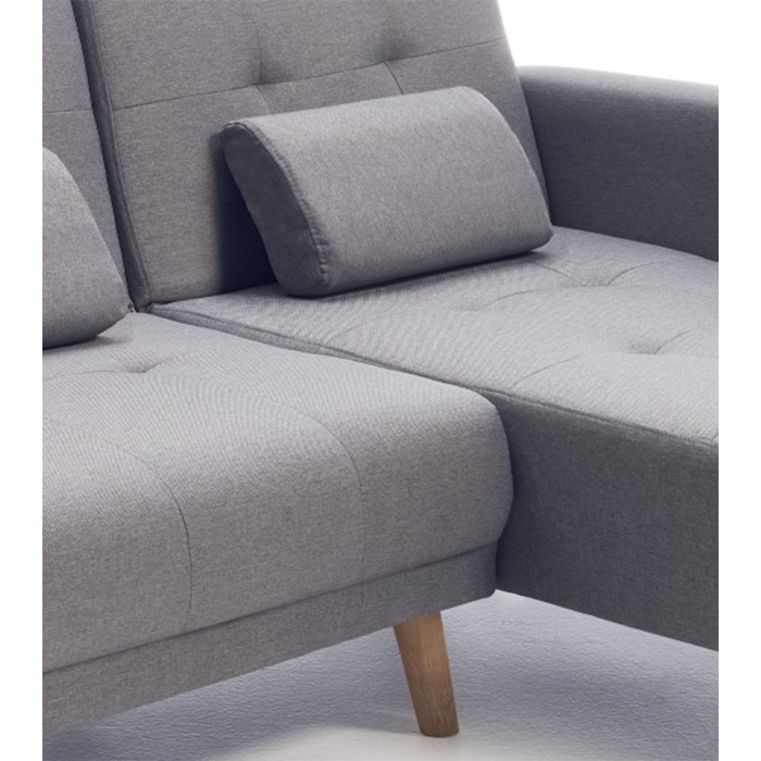 Sofá Abu – Chaiselongue cama con módulo reversible en gris