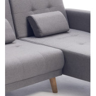 Sofá Abu – Chaiselongue cama con módulo reversible en gris