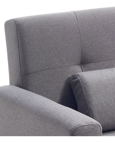 Sofá Abu – Chaiselongue cama con módulo reversible en gris Sofá Abu – Chaiselongue cama con módulo reversible en gris