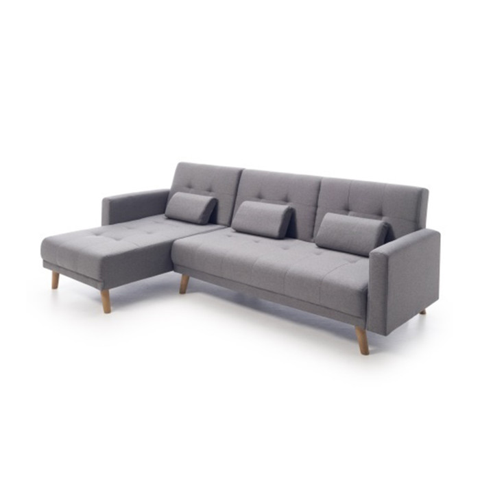 Sofá Abu – Chaiselongue cama con módulo reversible en gris