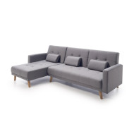 Sofá Abu – Chaiselongue cama con módulo reversible en gris