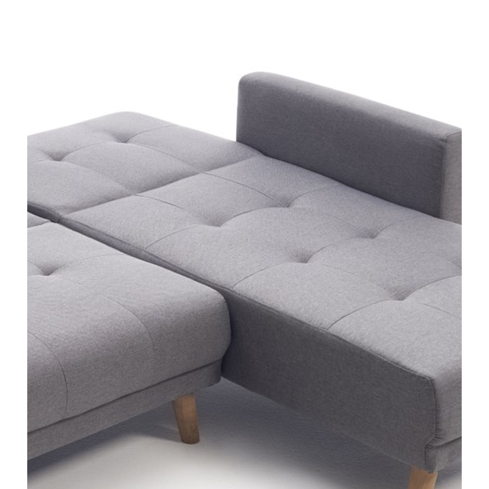 Sofá Abu – Chaiselongue cama con módulo reversible en gris