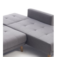 Sofá Abu – Chaiselongue cama con módulo reversible en gris