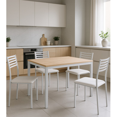 Pack 4 sillas Jul – Sillas de cocina tapizadas en PVC Pack 4 sillas Jul – Sillas de cocina tapizadas en PVC