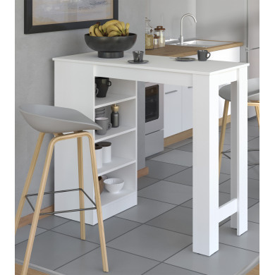 Mesa alta Valen – Mesa de cocina con estantería integrada Mesa alta Valen – Mesa de cocina con estantería integrada