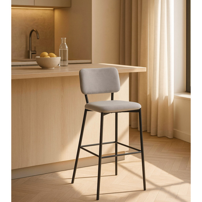 Taburetes Ned – Pack de 4 tapizados en tela antimanchas Taburetes Ned – Pack de 4 tapizados en tela antimanchas