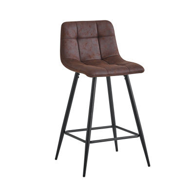 Taburetes Dio – Pack de 2 tapizados en tela chocolate Taburetes Dio – Pack de 2 tapizados en tela chocolate