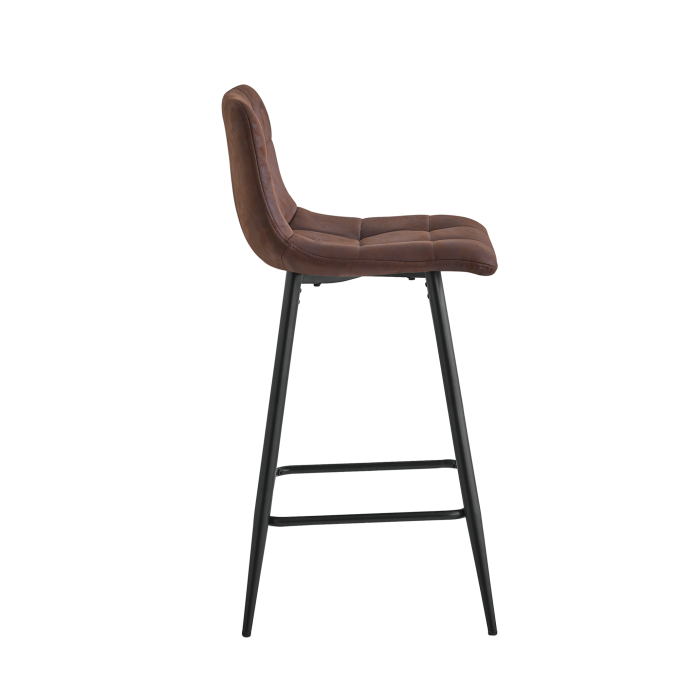 Taburetes Dio – Pack de 2 tapizados en tela chocolate