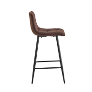 Taburetes Dio – Pack de 2 tapizados en tela chocolate