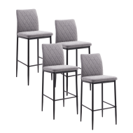 Taburetes Estor – Pack de 4 altos con tapizado antimanchas