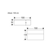 Sofá cama Tedgi – Apertura clic clac con arcón y colchones de poliuretano