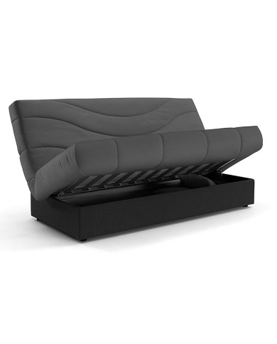 Sofá cama Tedgi – Apertura clic clac con arcón y colchones de poliuretano Sofá cama Tedgi – Apertura clic clac con arcón y colchones de poliuretano