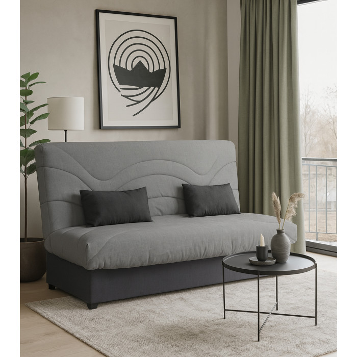 Sofá cama Tedgi – Apertura clic clac con arcón y colchones de poliuretano