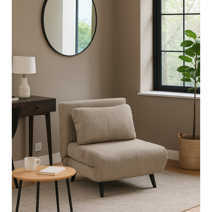 Sofá cama Triana – Sillón plegable clic clac con cojín lumbar