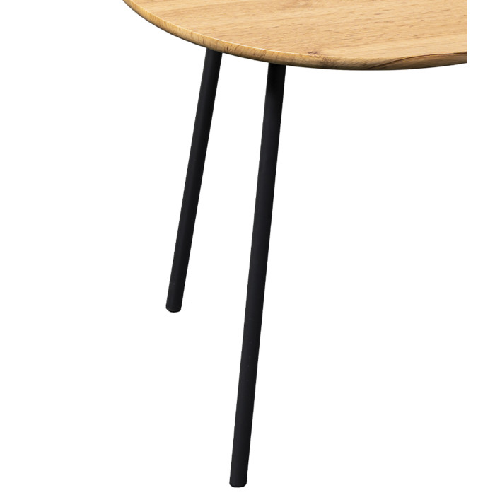 Mesas auxiliares Mar – Set de 2 en metal y roble