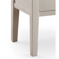 Mesita de noche Marlow – Estilo Country blanco y madera natural