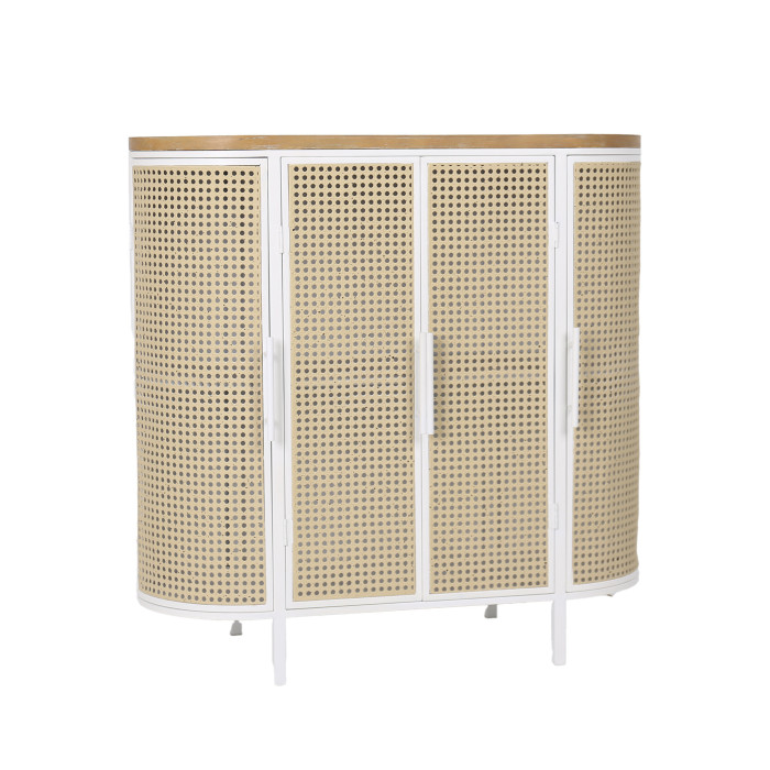 Aparador Maya – Diseño vintage ovalado con estructura metálica