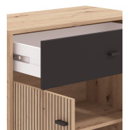 Aparador Avion – Mueble moderno con acabado roble y efecto alistonado