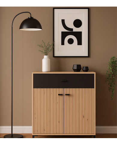 Aparador Avion – Mueble moderno con acabado roble y efecto alistonado