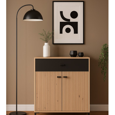Aparador Avion – Mueble moderno con acabado roble y efecto alistonado Aparador Avion – Mueble moderno con acabado roble y efecto alistonado