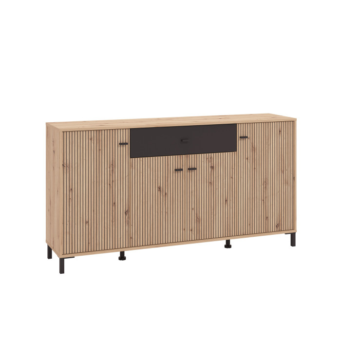 Aparador Avion – Mueble moderno con acabado roble y efecto alistonado