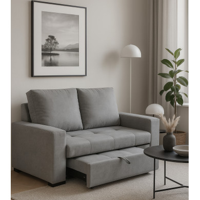 Sofá cama Sort – Diseño 3 en 1 con apertura frontal y chaise longue extensible