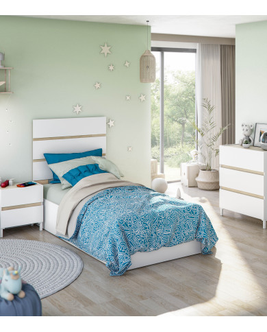 Cabezal Ébano cama 90 cm – Diseño moderno y fijación a pared