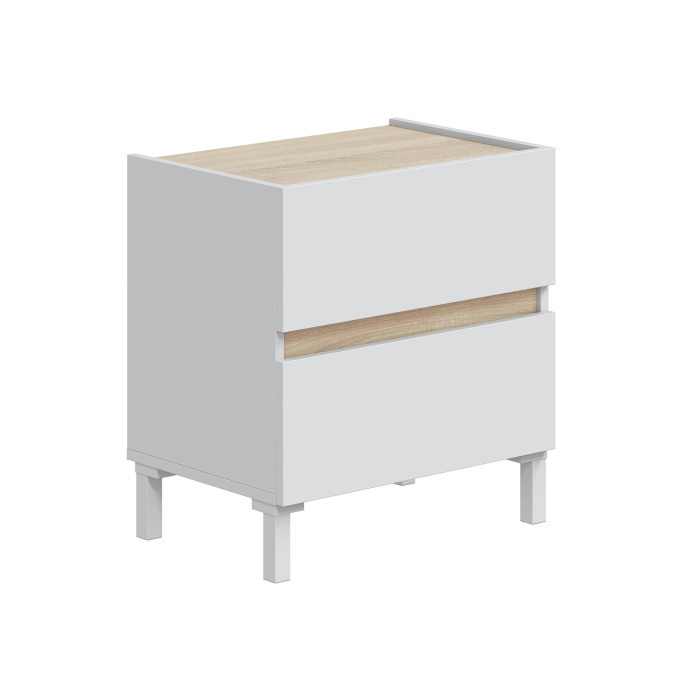 Pack Ébano – Cabecero con dos mesitas de noche moderno y funcional