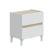 Pack Ébano – Cabecero con dos mesitas de noche moderno y funcional