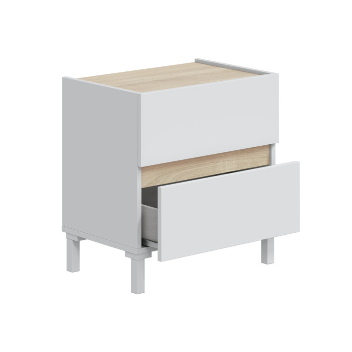 Pack Ébano – Cabecero con dos mesitas de noche moderno y funcional