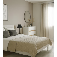 Cómoda Ébano 3 cajones – Con patas altas y fijación a pared