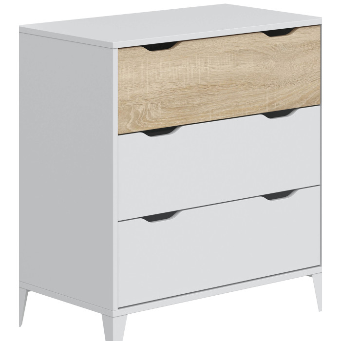 Cómoda Noive 3 cajones – Compacta con patas altas y guías metálicas