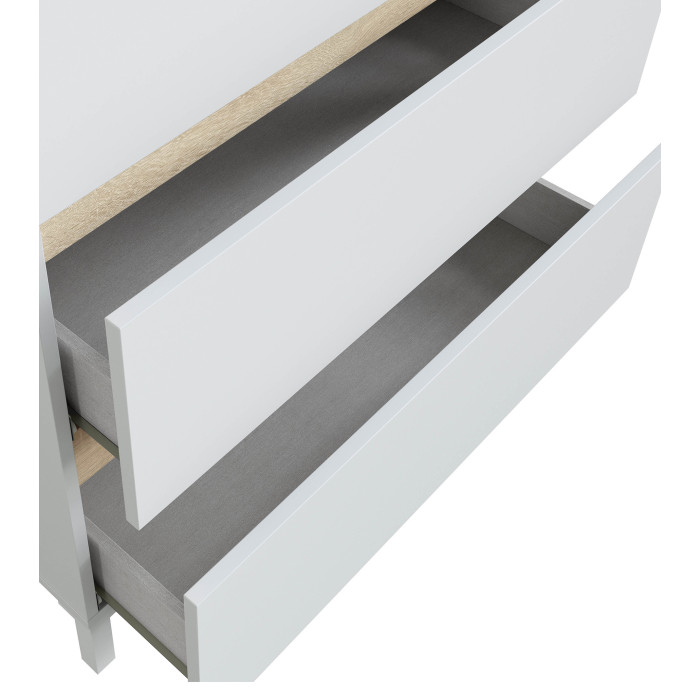 Cómoda Noive 3 cajones – Compacta con patas altas y guías metálicas