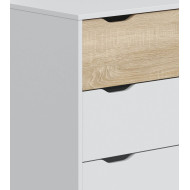 Cómoda Noive 3 cajones – Compacta con patas altas y guías metálicas