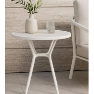 Mesa auxiliar Gaia – Redonda y ligera para exterior o interior