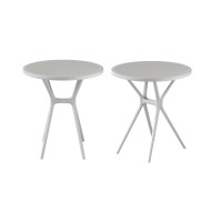 Mesa auxiliar Gaia – Redonda y ligera para exterior o interior