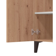 Zapatero Basile – Mueble alto con baldas regulables y acabado roble artisán