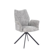 Silla Andrea con brazos – Tapizada y giratoria 180° con retorno
