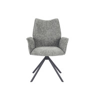 Silla Andrea con brazos – Tapizada y giratoria 180° con retorno