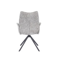 Silla Andrea con brazos – Tapizada y giratoria 180° con retorno