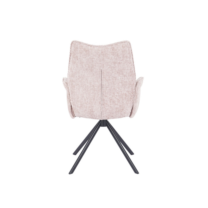 Silla Andrea con brazos – Tapizada y giratoria 180° con retorno