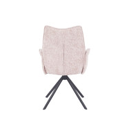 Silla Andrea con brazos – Tapizada y giratoria 180° con retorno