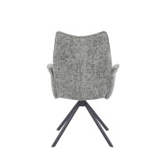 Silla Andrea con brazos – Tapizada y giratoria 180° con retorno