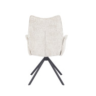 Silla Andrea con brazos – Tapizada y giratoria 180° con retorno