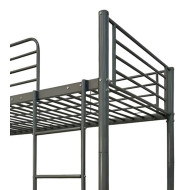 Litera Finy metálica – 2 camas de 90x190 cm con escalera y baranda