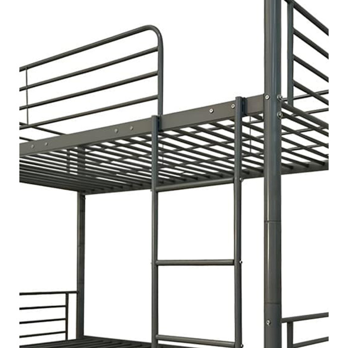 Litera Finy metálica – 2 camas de 90x190 cm con escalera y baranda